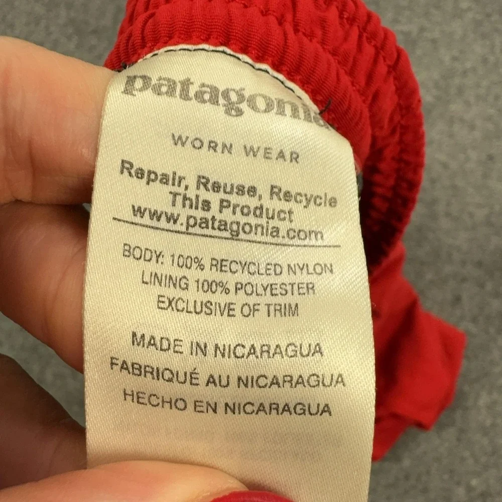 Patagonia Baggies Swim Trunks Mens Medium Red Mesh Lined Drawstring STY58034SP18